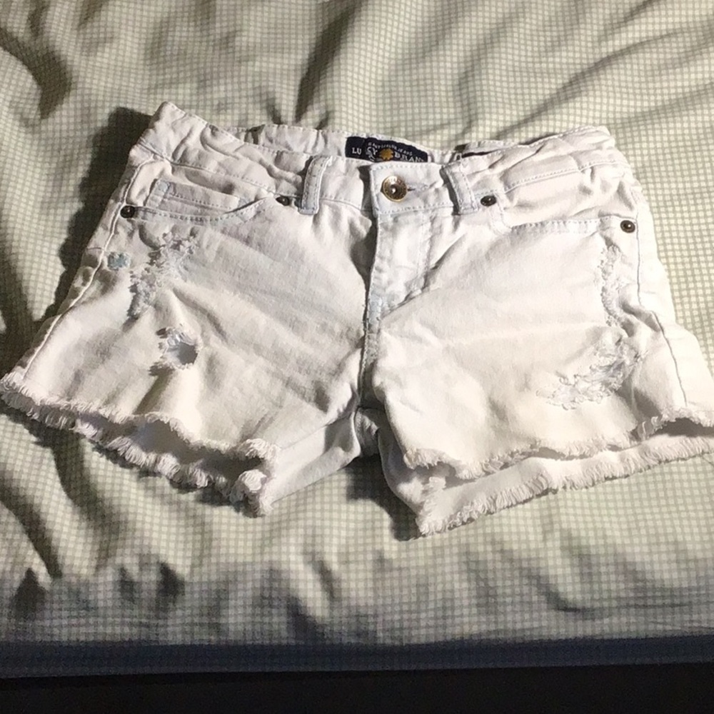 Lucky Brand ripped jean shorts